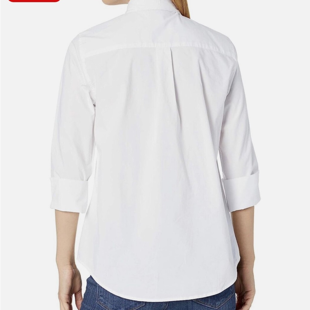 NIB Amazon Essentials Women's Classic-Fit 3/4 Sleeve Poplin Shirt- Size S - Picture 7 of 10